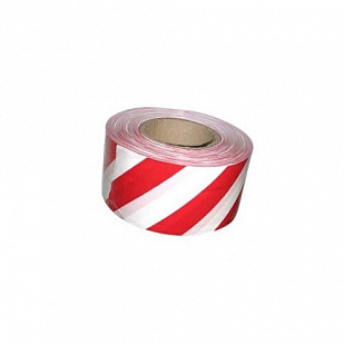 Лента оградительная 75 мм х 200 п.м red/white