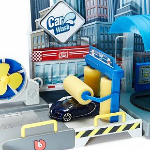 Игровой набор Bburago Street Fire Автомойка с машинкой (18-30406) black