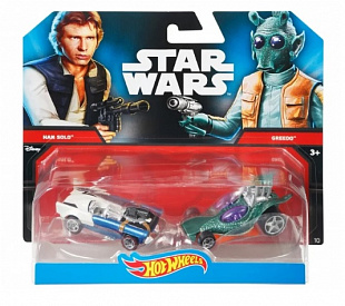 Набор машинок Hot Wheels Звездные войны Хан Соло и Гридо (CGX02)