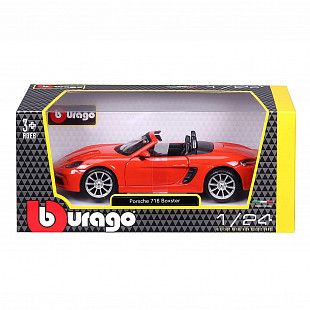 Масштабная модель автомобиля Bburago "Porsche 718 Boxter" 1:24 (18-21087) Orange