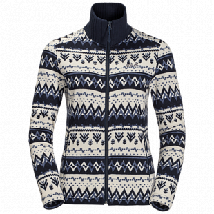 Джемпер женский Jack Wolfskin Nordic Jacket Women midnight blue all over