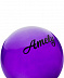 Мяч для художественной гимнастики Amely с блестками AGB-102 19 см purple