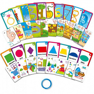 Развивающая игра Vladi Toys Цифры и фигуры на кольце VT5000-04