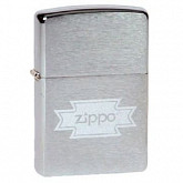 Зажигалка Zippo 200 Logo Script Brushed Chrome