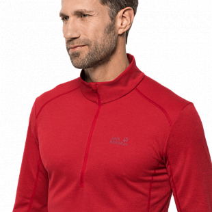 Пуловер мужский Jack Wolfskin Sky Range Halfzip M red lacquer