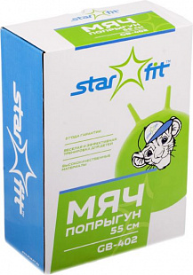 Мяч-попрыгун, для фитнеса (фитбол) Starfit Тигренок с рожками GB-402 55 см orange