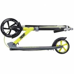 Самокат городской с ручным тормозом Novatrack Polis Lime 230мм 230B.POLIS.LM8