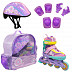 Роликовые коньки Alpha Caprice Floret с набором защиты violet