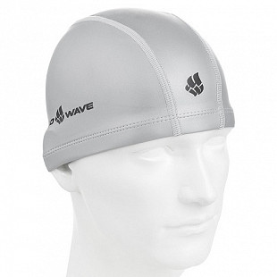 Шапочка для бассейна (плавания) взрослая Mad Wave Silicone Coated silver