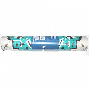 Гимнастический коврик для йоги, фитнеса Zez Sport YMP-6P white/turquoise