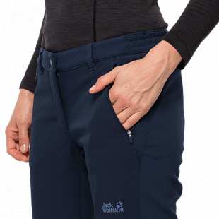 Брюки женские Jack Wolfskin Zenon Softshell Pants Women midnight blue