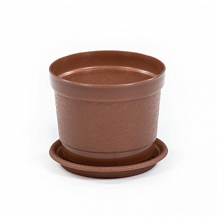 Горшок цветочный Полесье Жасмин с поддонником 0,3л 74232 Brown