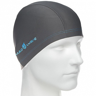 Шапочка для бассейна (плавания) детская Mad Wave Lycra Junior gray