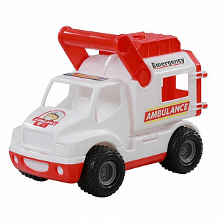 Игрушка Полесье КонсТрак - скорая помощь, автомобиль (в сеточке) 0490