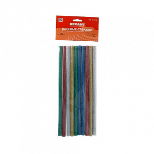 Клеевые стержни Rexant 270х11,3 мм colored sparkles 10 шт 09-1215