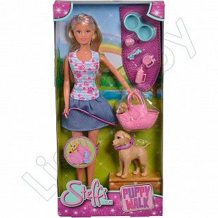 Кукла Steffi LOVE Puppy Walk 29 см. (105733310) blue