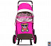 Санки-коляска Galaxy Snow City-1-1 Мишка в красном Надувные колеса pink