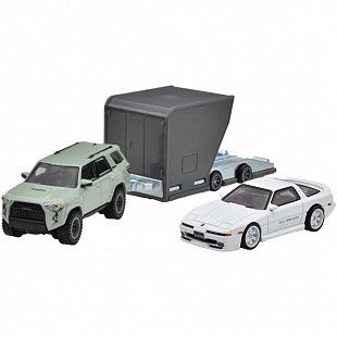 Машинка Hot Wheels Premium Team Transport '18 Toyota 4Runner & '89 Toyota Supra (FLF56 HRV37)