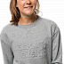 Пуловер женский Jack Wolfskin Logo Sweatshirt W light grey