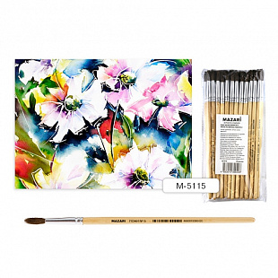Кисть художественная Mazari из волоса пони №5 М-5115