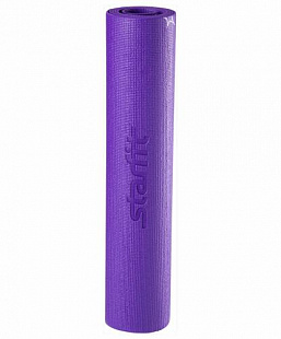 Гимнастический коврик для йоги, фитнеса с рисунком Starfit FM-102 PVC purple (173x61x0,6)