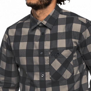 Рубашка мужская Jack Wolfskin Red River Shirt phantom checks