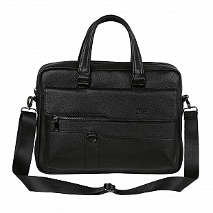 Мужская кожаная сумка Polar 0905 black