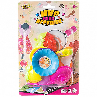 Набор посуды YAKO "Нарезаем продукты и готовим", серия Мир micro Игрушек M6343-1