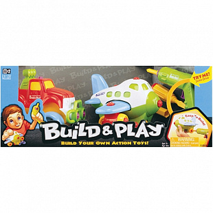 Игрушка Keenway Набор "BUILD"N PLAY" - самолет+джип (2 в 1) 11866