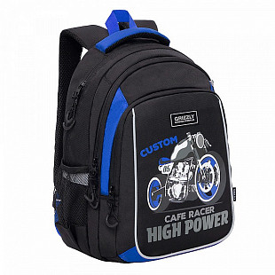 Рюкзак школьный GRIZZLY RB-152-3 /2 black/blue