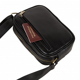 Мужская кожаная сумка Polar 5001142-1 black