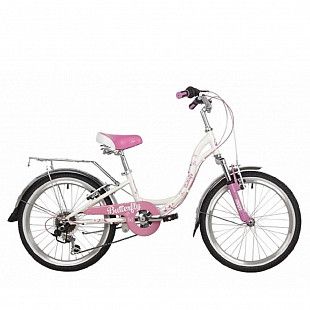 Велосипед Novatrack Butterfly 20” pink/white