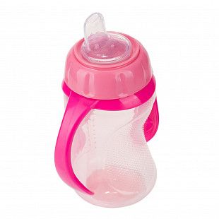 Поильник Canpol babies CUTE ANIMALS с ручками и силиконовым носиком 6м+ 320мл (56/512_pin) pink