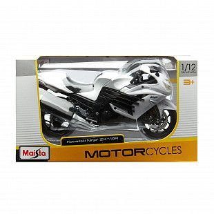 Мотоцикл Maisto 1:12 Kawasaki ZX-14R (31101) black/white