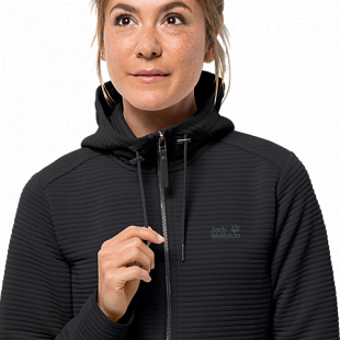 Джемпер женский Jack Wolfskin Modesto Hooded Jkt Women black