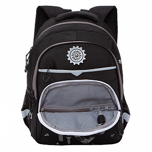 Рюкзак школьный GRIZZLY RB-157-1	 /1 grey/black
