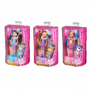 Кукла Barbie Челси балерина с домашними питомцами X8816