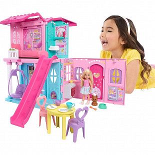 Кукла Barbie Family & Friends Chelsea Pop-Up House (JFW49)