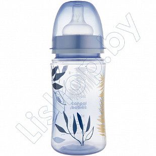 Антиколиковая бутылочка для кормления Canpol babies EasyStart Gold с широким горлышком 240 мл 3 мес. + (35/240_blu)