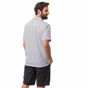 Рубашка мужская Jack Wolfskin Thompson Shirt Men white rush checks
