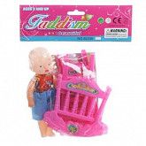 Набор игровой Shenzhen Toys пупс с кроваткой 92336-17