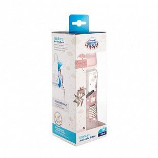 Антиколиковая бутылочка для кормления Canpol babies Easy Start BONJOUR PARIS с широким горлышком 240 мл., 3 мес.+ (35/232_pin) pink