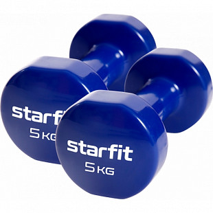 Набор гантелей виниловых Starfit Core DB-101 5 кг dark blue