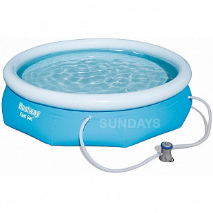 Надувной бассейн Bestway Fast Set 305х76см + фильтр-насос 57270 