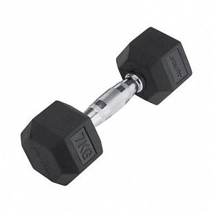 Гантель гексагональная Starfit Pro DB-301 обрезиненная 7 кг black