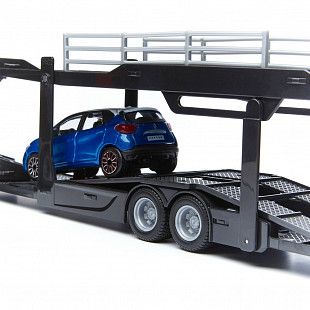 Автовоз Bburago Mercedes Benz Actros + машинка Bburago Ford Renault Captur (18-31456/18-31457) red