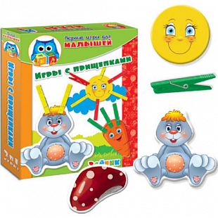 Игра Vladi Toys Малышок Прищепочки Зайка VT1307-04