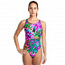 Купальник спортивный женский Mad Wave Flower green/purple Купальник спортивный женский Mad Wave Flower green/purple