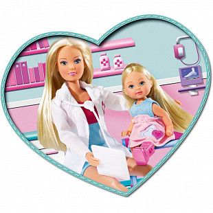 Кукла Steffi LOVE и Evi Child Doctor 29 см. и 12 см. (105730934) white
