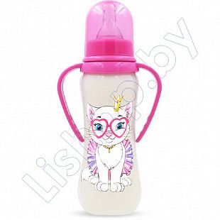 Бутылочка для кормления Baby Planet с ручками и узким горлышком 250 мл., 3 мес.+ (8428/2)